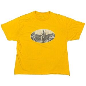 Quasi Skateboards T Shirt Men's XL Yellow Graphic Alien Y2K Style Read!